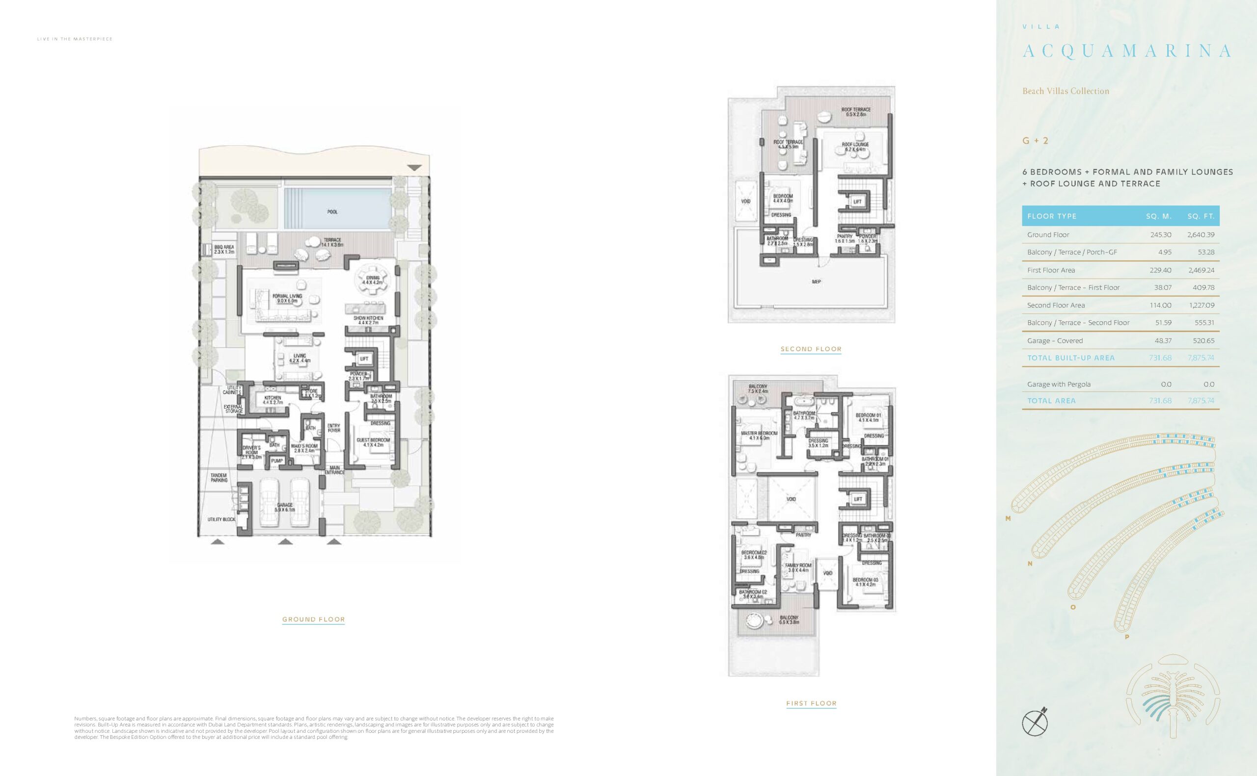 Palm Jebel Ali Acquamarina villa floor plan