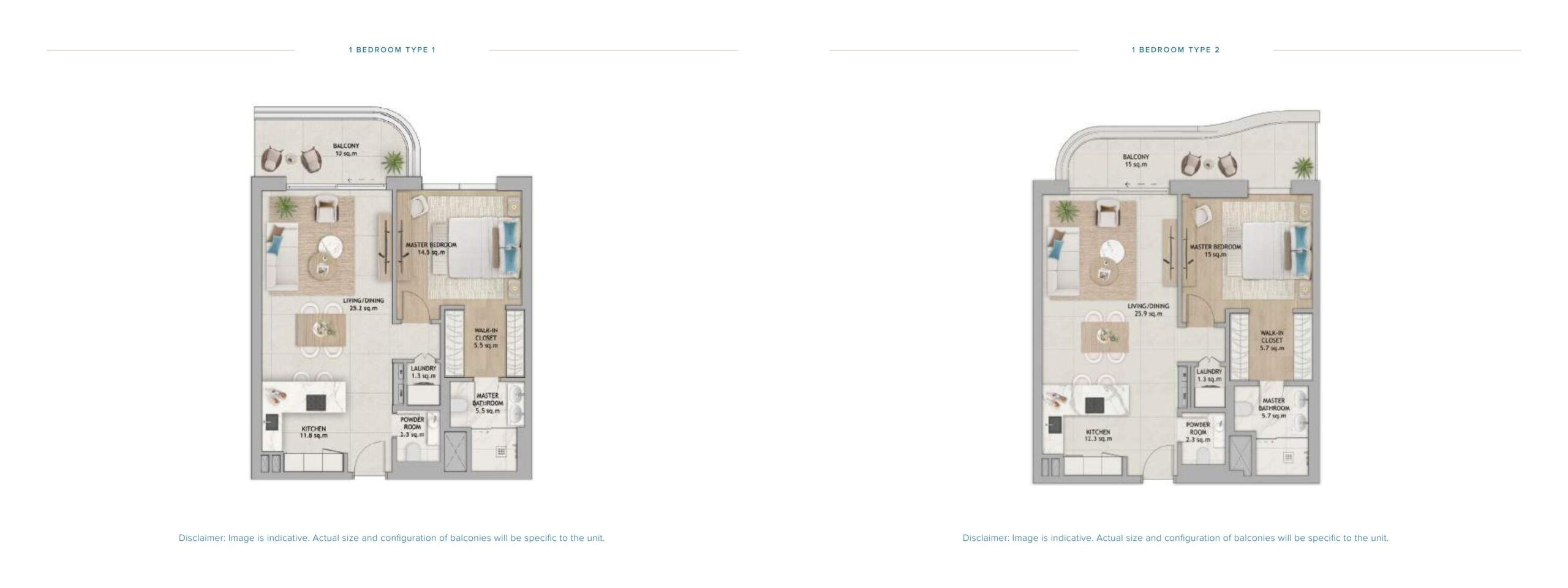 Fahid Beach Terraces 1 bedroom floor plan