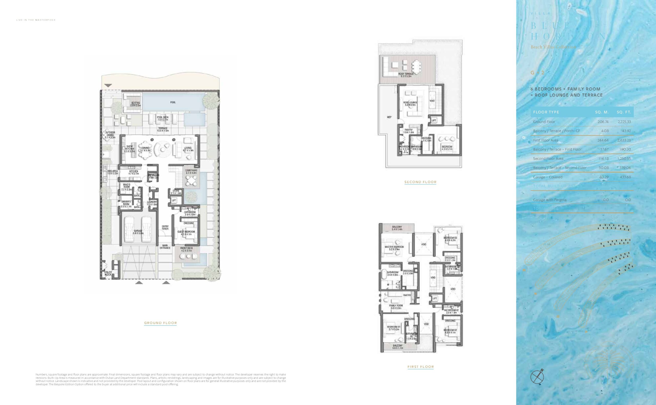 Palm Jebel Ali Blue Horizon villa floor plan