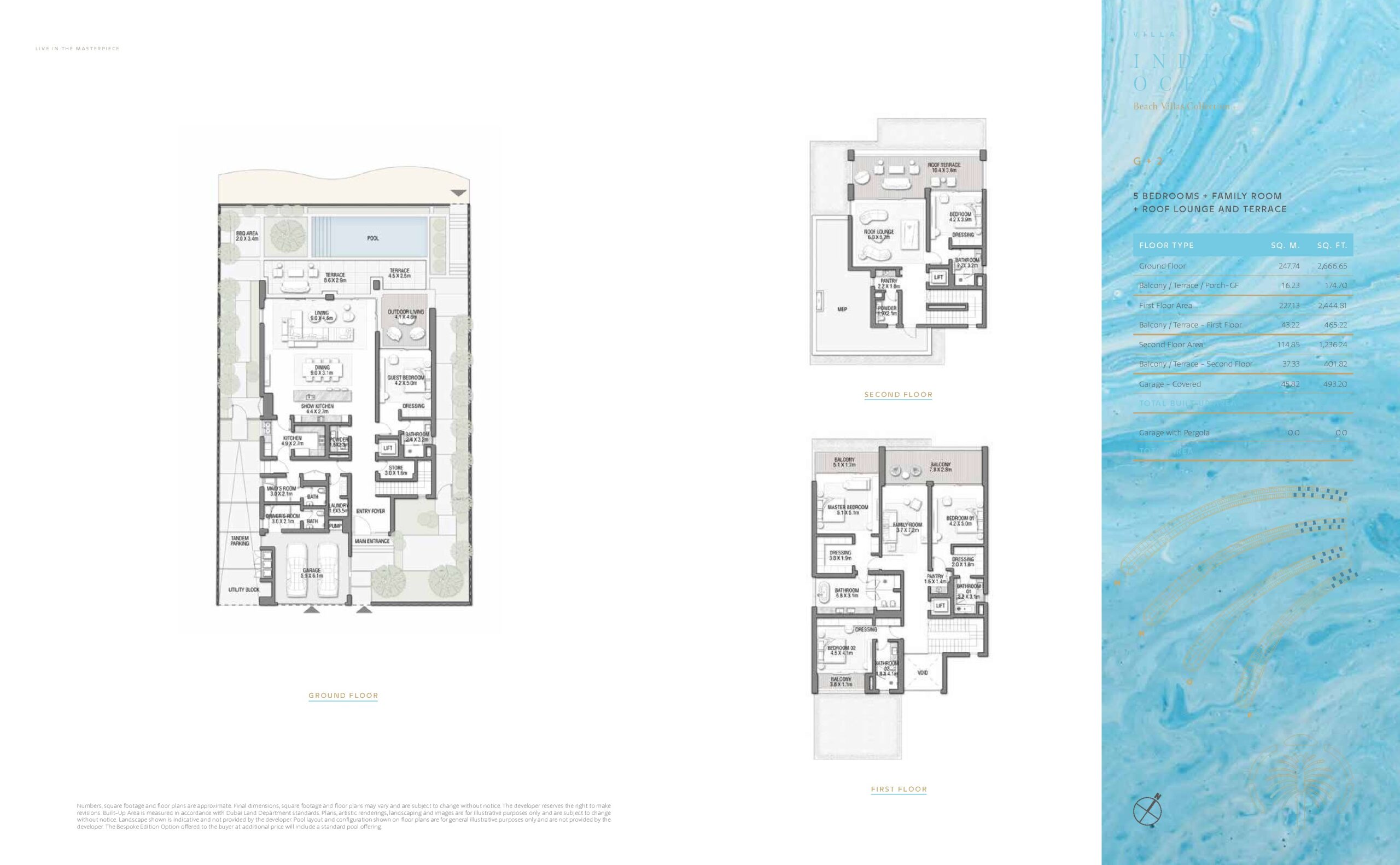 Palm Jebel Ali Indigo Ocean villa floor plan