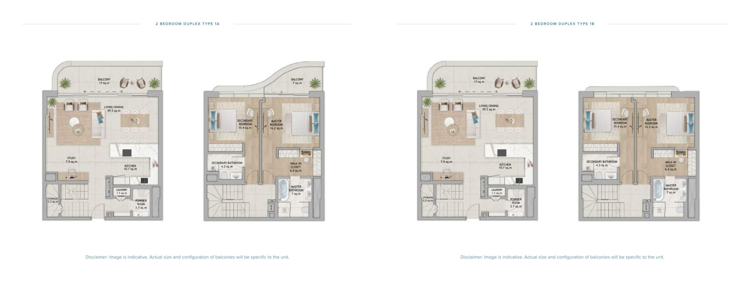 Fahid Beach Terraces 2 bedroom duplex floor plan