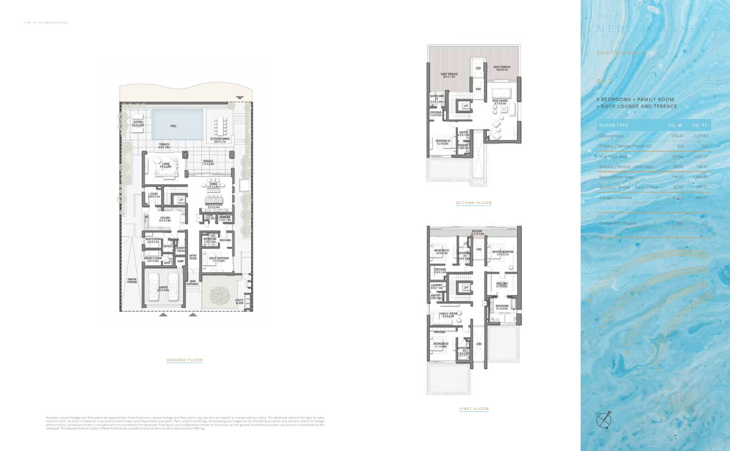 Palm Jebel Ali Mediterranean villa floor plan