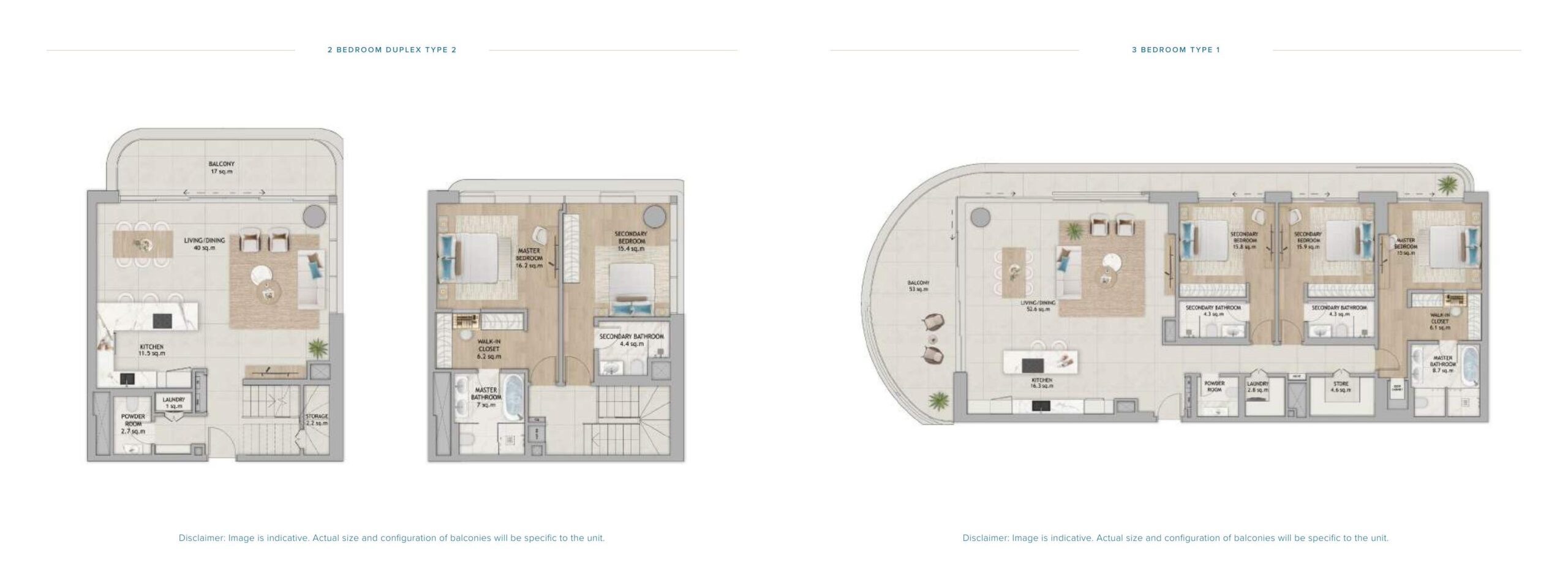 Fahid Beach Terraces 3 bedroom floor plan