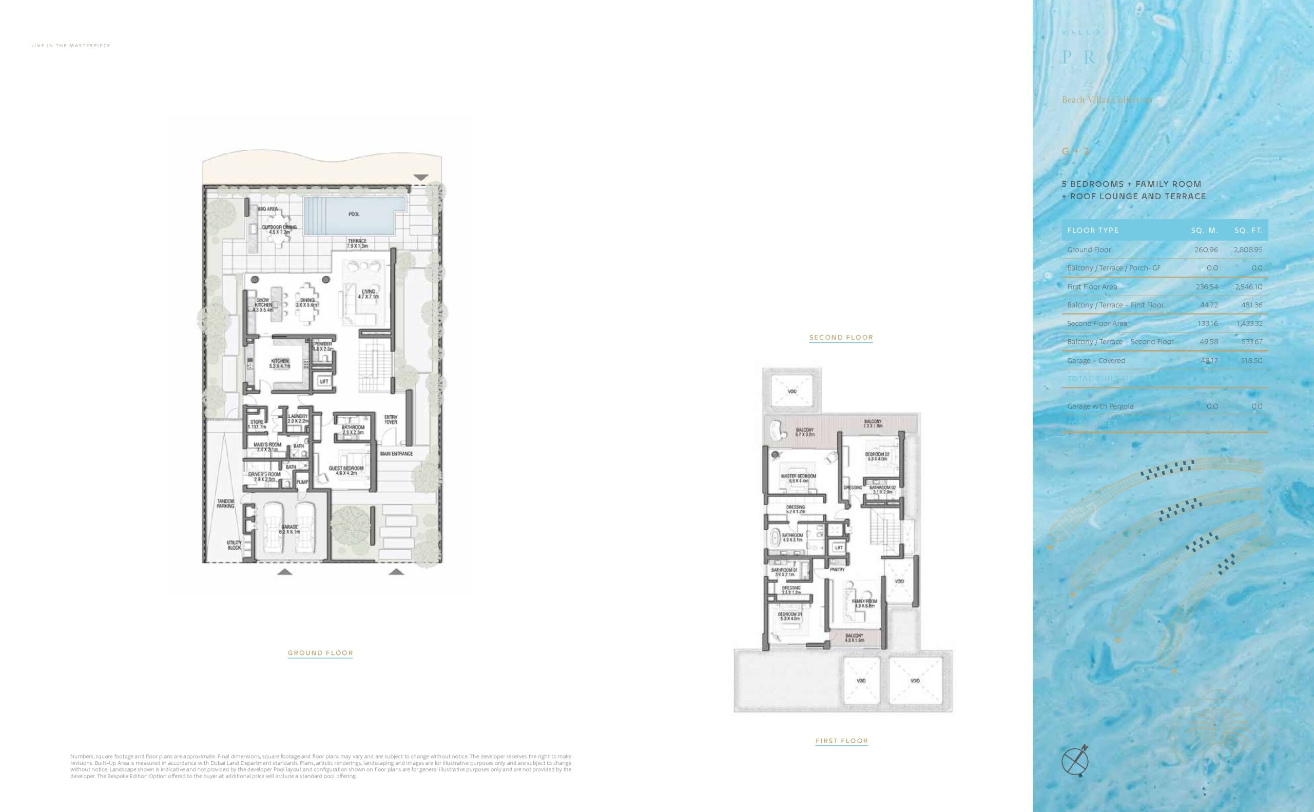Palm Jebel Ali Provence villa floor plan