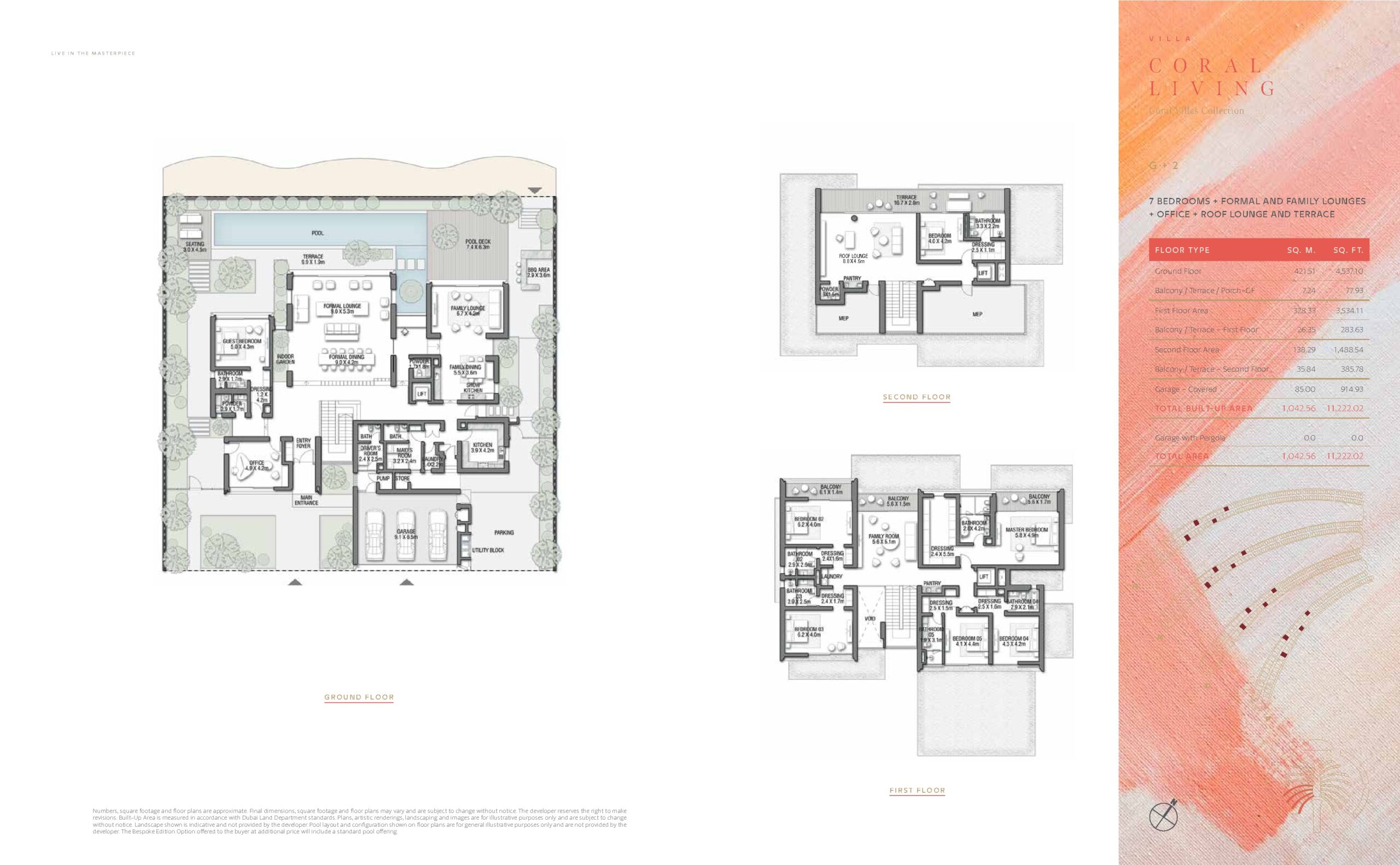 Palm Jebel Ali Coral Living villa floor plan