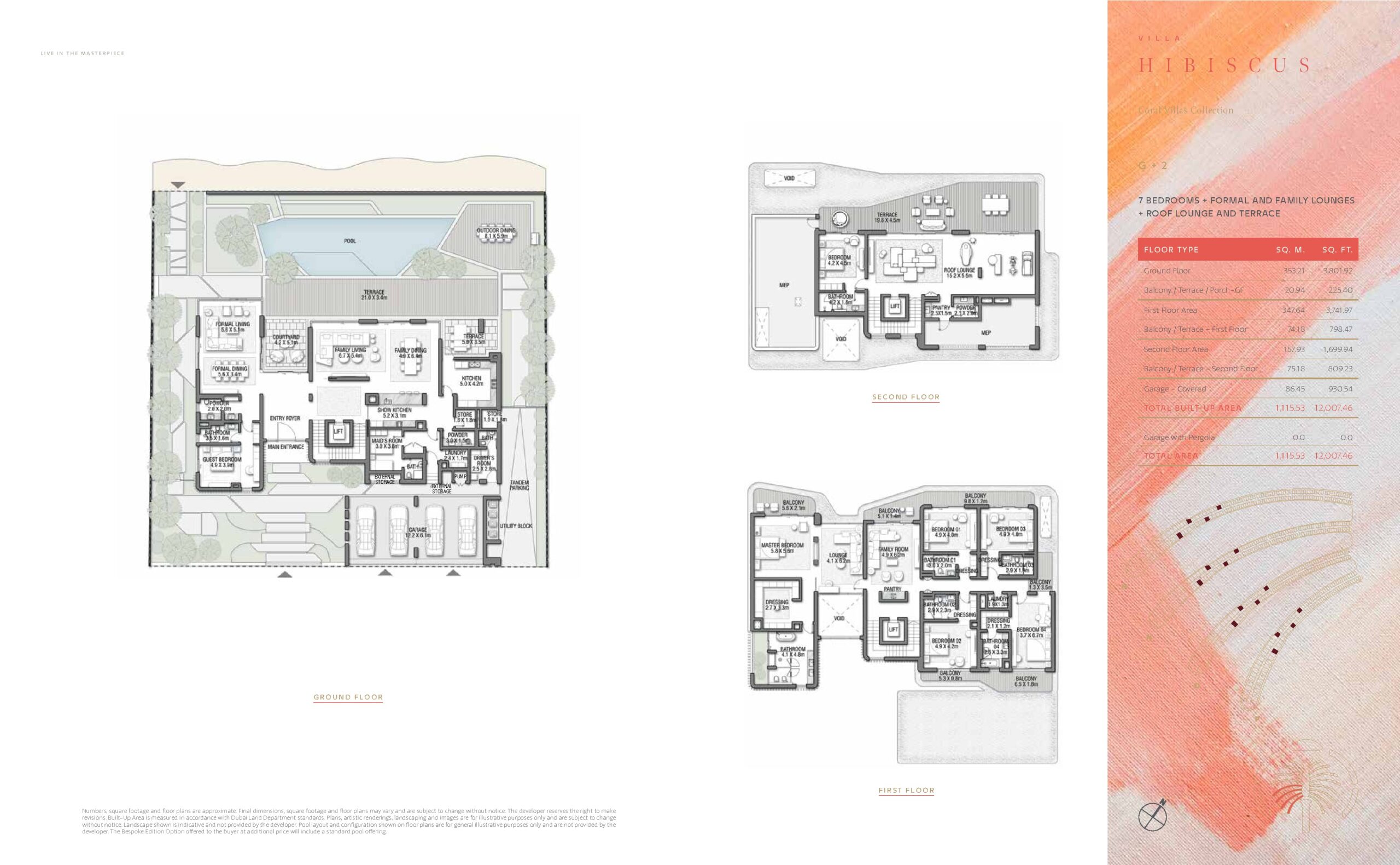 Palm Jebel Ali Hibiscus villa floor plan