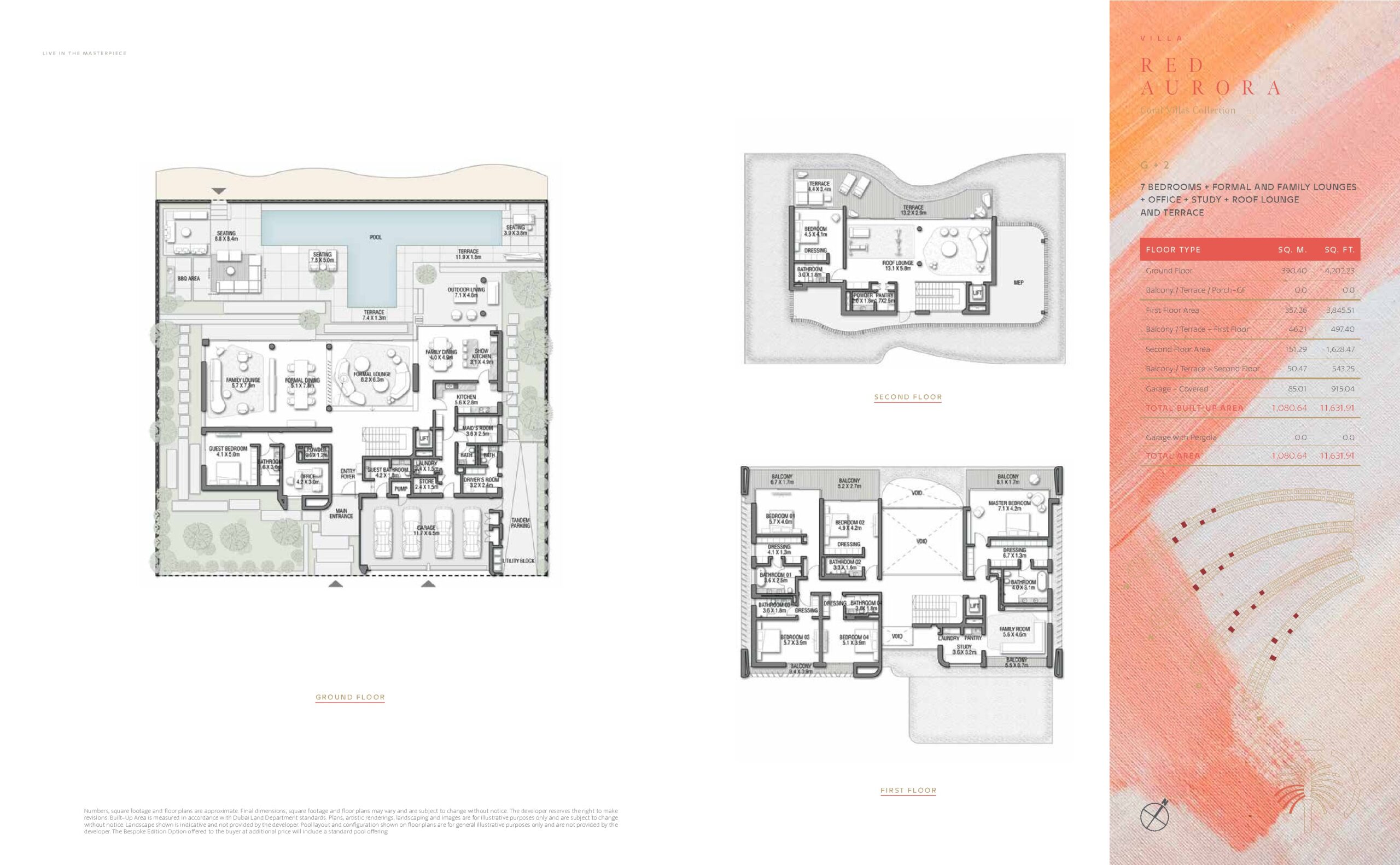 Palm Jebel Ali Red Aurora villa floor plan