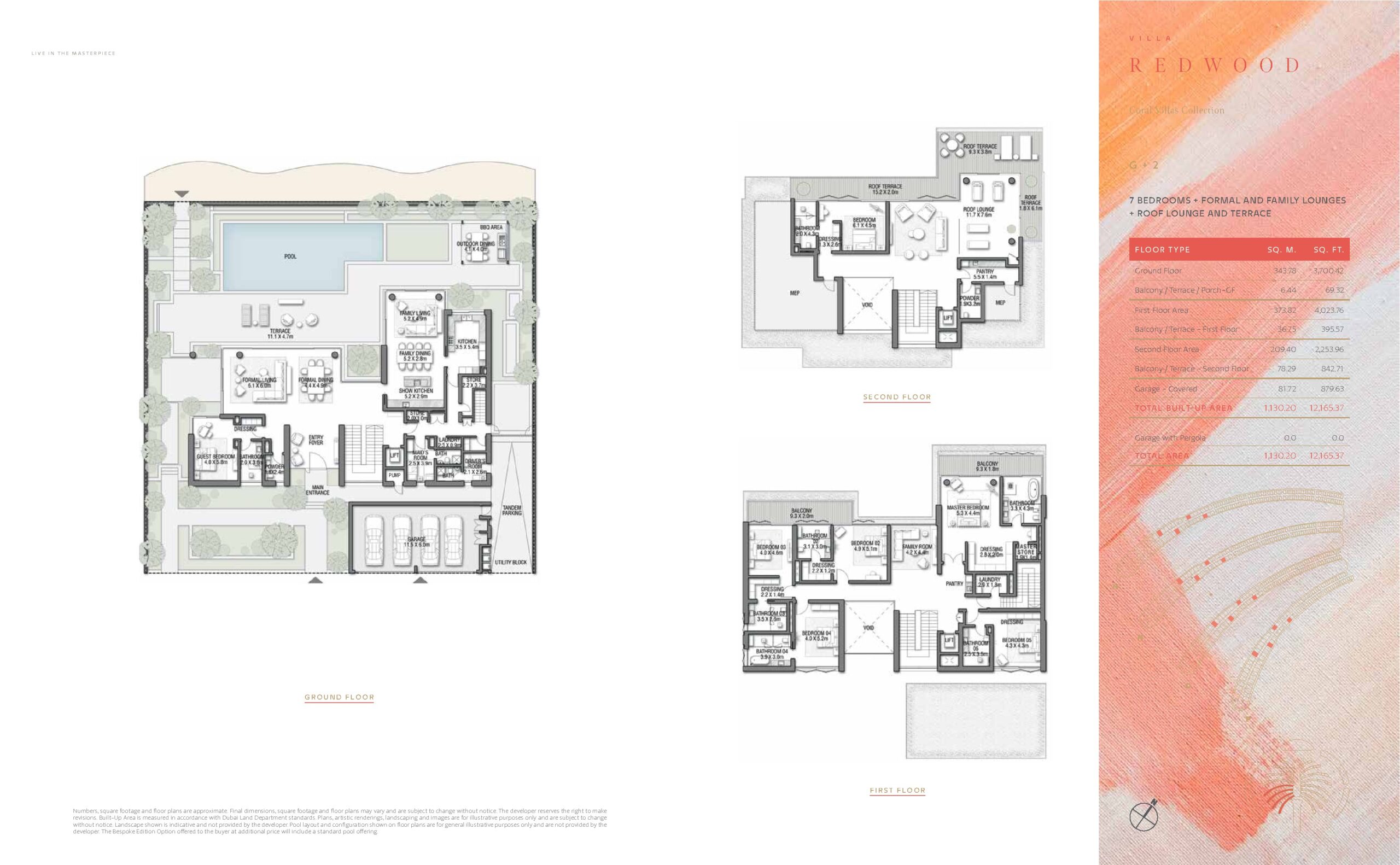 Palm Jebel Ali Redwood villa floor plan