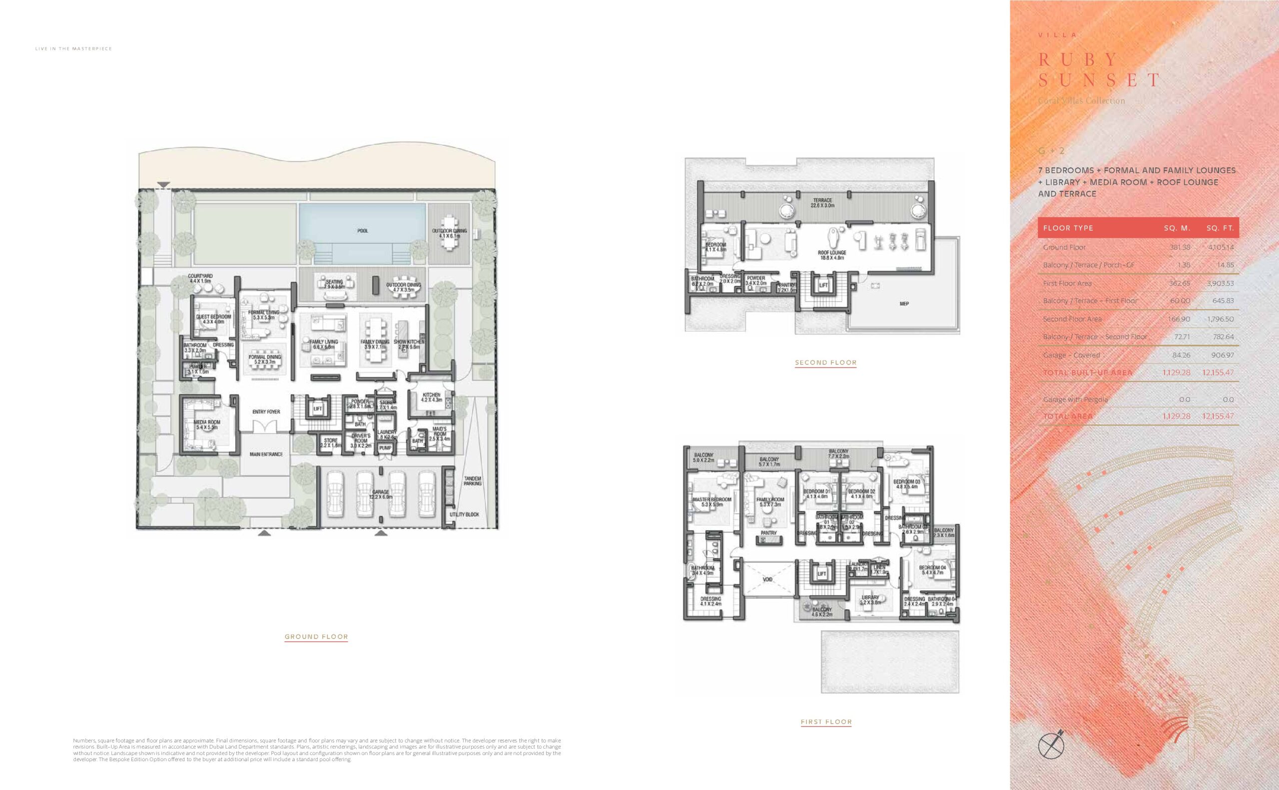 Palm Jebel Ali Ruby Sunset villa floor plan