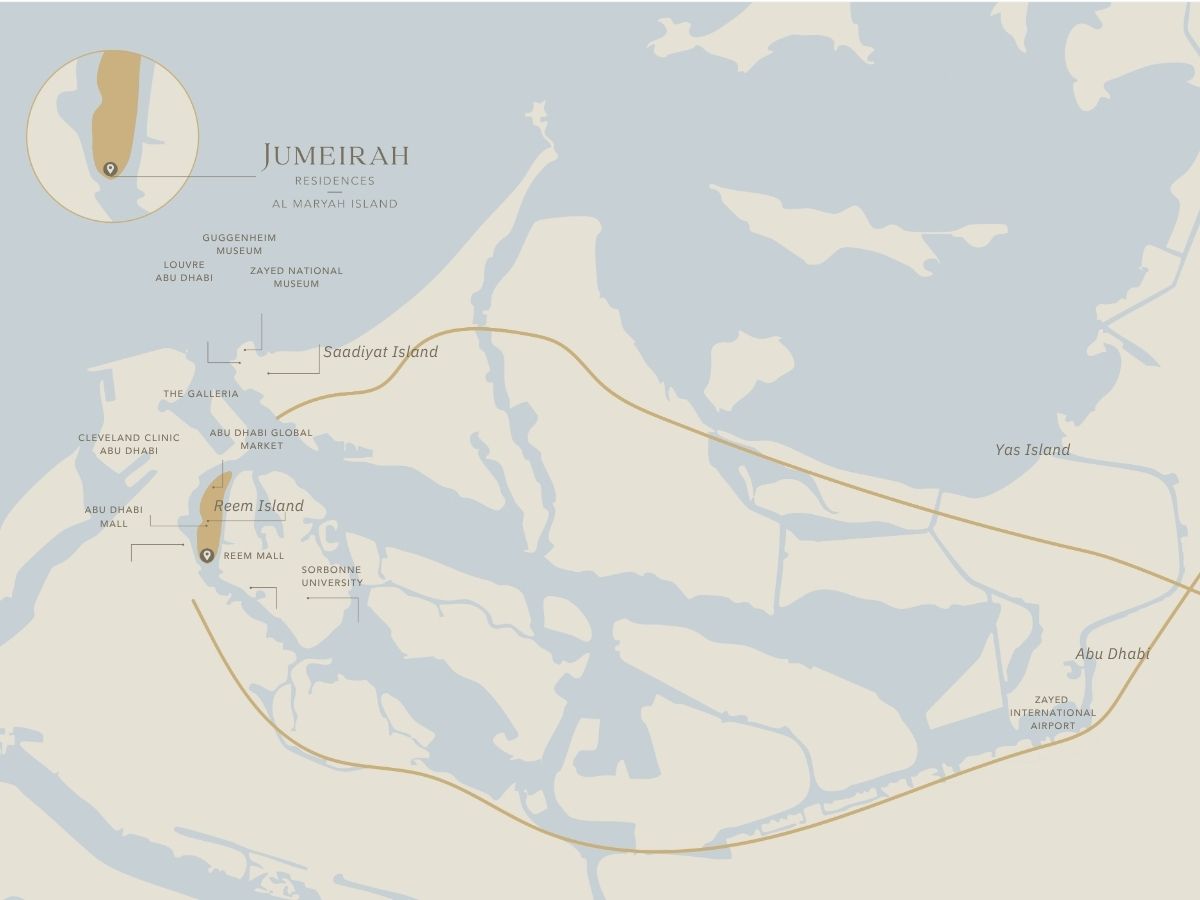 Jumeirah Residences Al Maryah Island location