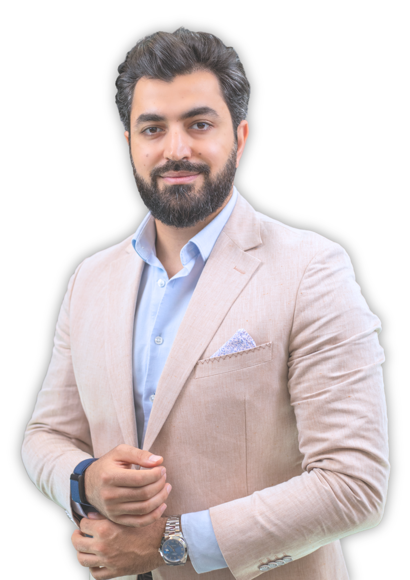 Ayman Sadieh – Trusted Luxury Real Estate Broker in Abu Dhabi speaking to clients about high-end property opportunities.
