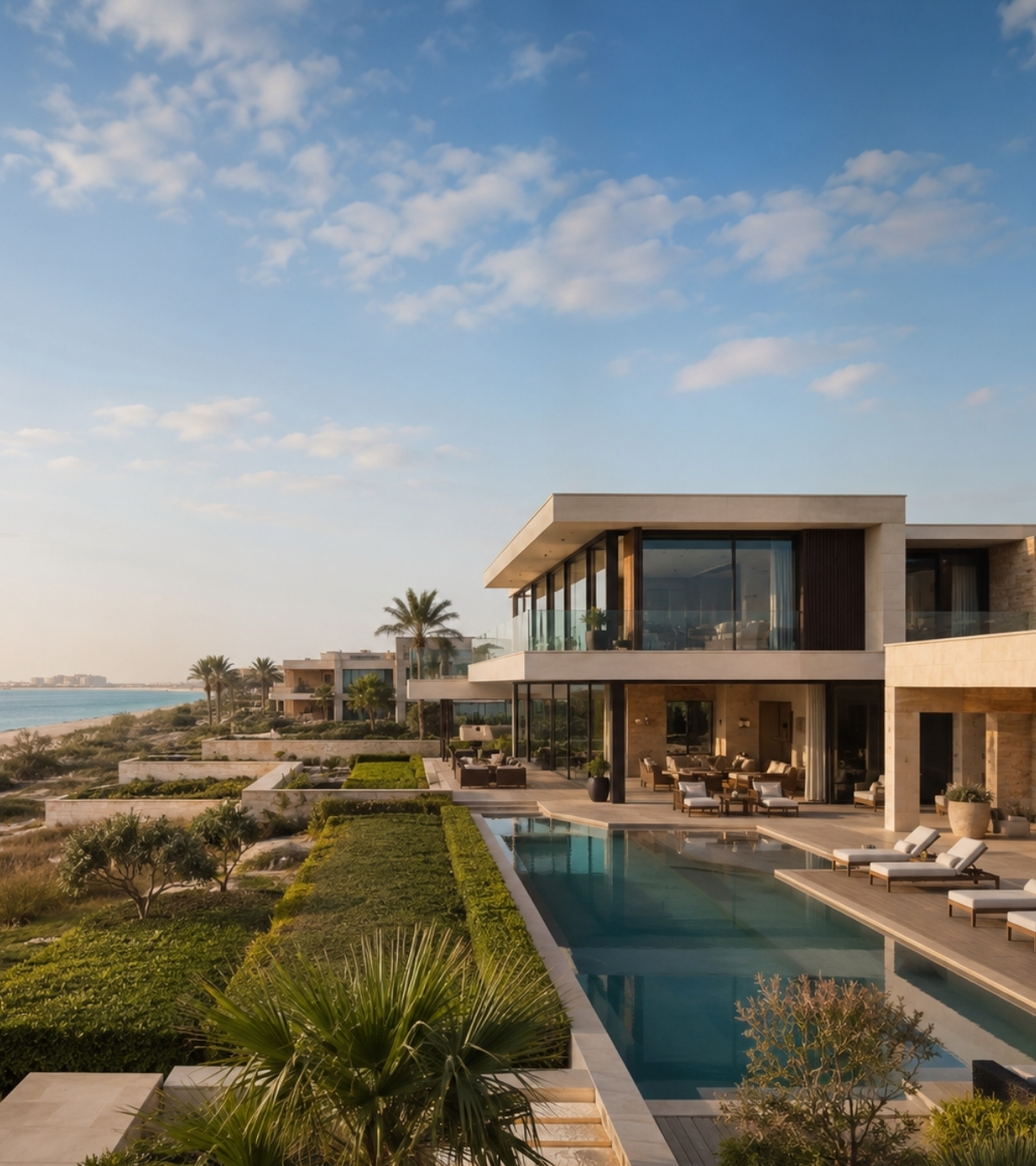 Exclusive private beachfront homes on Saadiyat Island