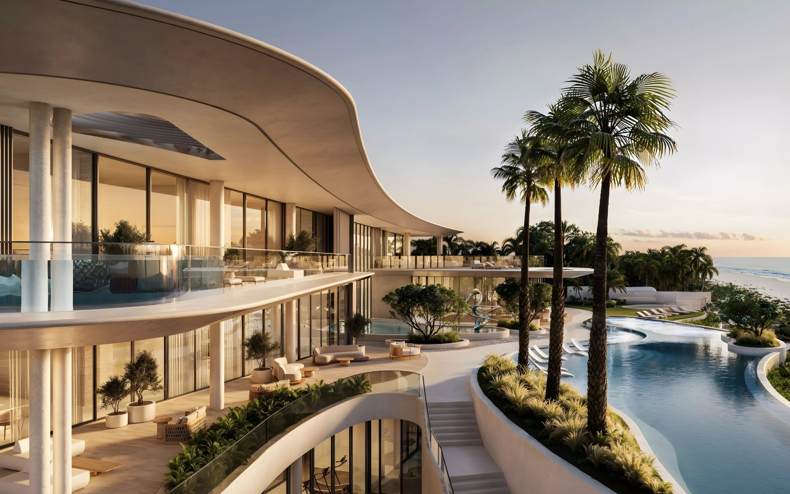Saadiyat Lagoons luxury villas surrounded by nature