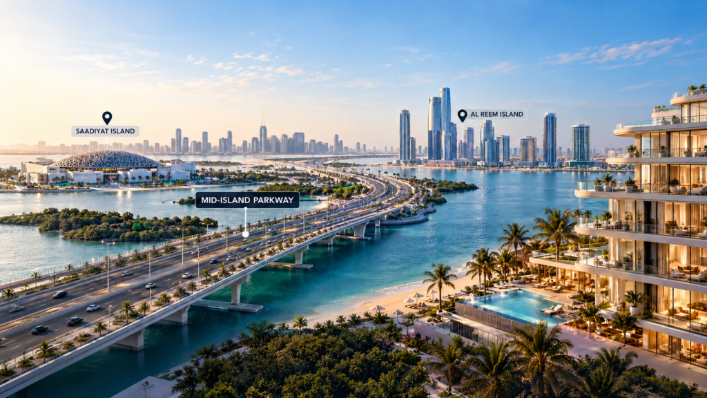 Abu Dhabi Real Estate 2026: Mid-Island Parkway & Residence 77