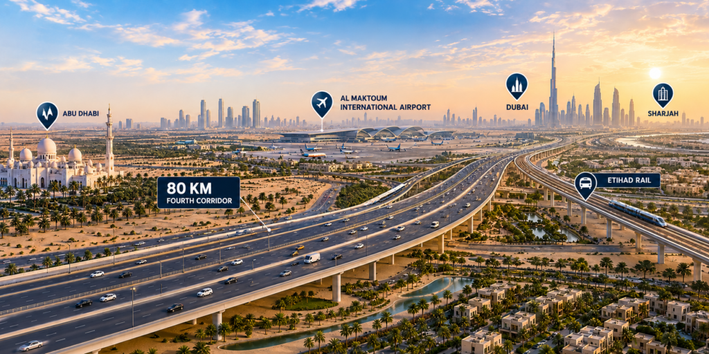 UAE Fourth Corridor real estate impact